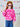 Design History Girl Long Sleeve Top in Plenty Pink Combo