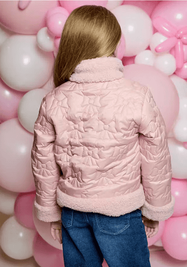 Design History Girls Bow Jacket in Dusty Pink