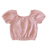 Design History Girls Bow Puff Sleeve Top in Pink Posies
