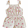 Design History Girls Hearts Romper in Lacey Pink
