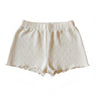 Design History Girls Scallop Hem Shorts in Off White