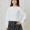 Design History Girls Sweater in Winter White - Estilo Boutique