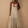 Dress To Folhagem Cut-Out Midi Dress in Off White