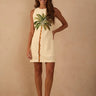Dress To Tropicana Linen Mini Dress in Off-White