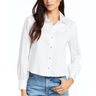 Drew Alexa Cropped Button Up in White - Estilo Boutique