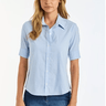 Drew Lotus Top in Blue White