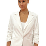 Drew Serena Denim Twill Blazer in White