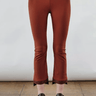 Elaine Kim Olga Legging with Vegan Leather Trim in Brick - Estilo Boutique