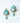 Elizabeth Cole Henning Earrings in Turquoise