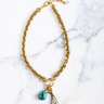 Elizabeth Cole Koira Necklace in Turquoise Gold