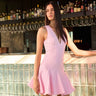 Elliatt Marla V - Neck Mini Dress in Pink
