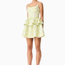 Elliatt Posey Jacquard Mini Dress in Green Floral