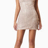 Elliatt Rosita Asymmetrical Mini Dress in Rose Gold - Estilo Boutique