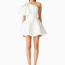 Elliatt Saffron Asymmetrical Mini Dress in White
