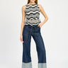 En Saison Boat Neck Peplum Tank Top - Estilo Boutique