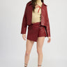 En Saison Campbell Skort in Dark Rose - Estilo Boutique