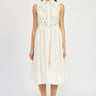 En Saison Chloe Belted Midi Dress in White - Estilo Boutique