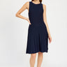En Saison Pleated Knit Mini Dress in Navy - Estilo Boutique