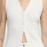 Enza Costa Boucle Knit Vest in Off White - Estilo Boutique