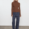 Enza Costa Cashmere New Classic Turtleneck in Nutmeg
