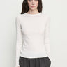 Enza Costa Cashmere Rib Crew in Off White