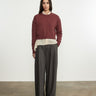 Enza Costa Chunky Cotton Cashmere Sweater in Sanguine