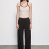 Enza Costa Cotton Classic Ringer Scoop Tank in Wheat Black
