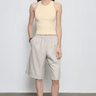 Enza Costa Cotton Rib Boy Tank in Champagne