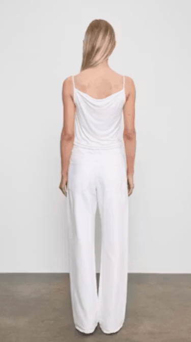 Enza Costa Fluid Jersey Tank in Off White
