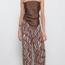 Enza Costa Fluid Twill Scarf Top in Chocolate