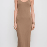 Enza Costa Military Rib Slim Tank Dress in Army