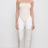 Enza Costa Puckered Lace Scarf Top in Off White