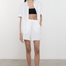 Enza Costa Seersucker Resort Shirt in White - Estilo Boutique