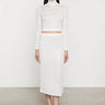 Enza Costa Sequin Skirt in Off White - Estilo Boutique
