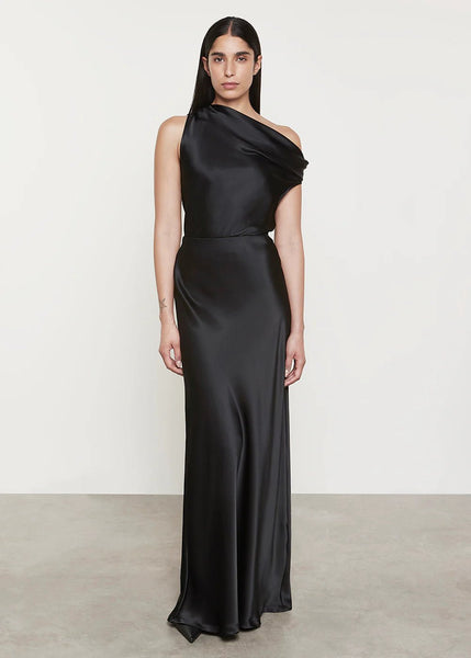 enza costa off shoulder dress Enza Costa Silk Bias Off-Shoulder Top in Black