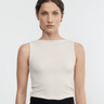 Enza Costa Silk Knit Sleeveless Boatneck Tank - Estilo Boutique