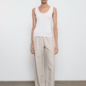 Enza Costa Supima Baby Rib Tank in Pearl Grey