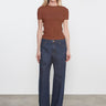 Enza Costa Supima Cotton New Classic S/S Tee in Nutmeg