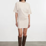 Enza Costa Supima Curve Mini Dress in Parchment