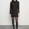 Enza Costa Supima Structured Jersey Dolman Curve Dress in Black