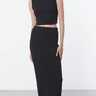 Enza Costa Textured Jacquard Cropped Tank in Black - Estilo Boutique