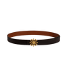 Esthera Reversible Belt in Caramel Black
