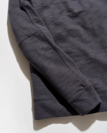 Billy Reid French Terry Half Zip in Asphalt