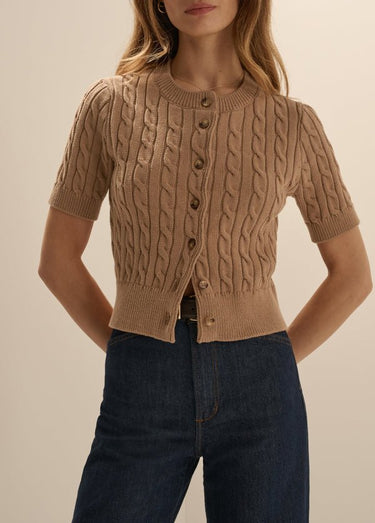 Favorite Daughter The Cafe Cardigan in Camel