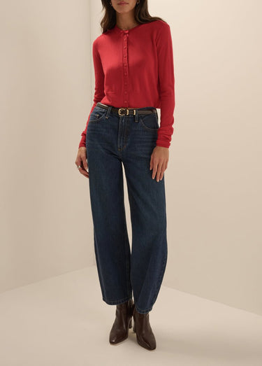 Favorite Daughter The Curtsey Cardigan in Crimson