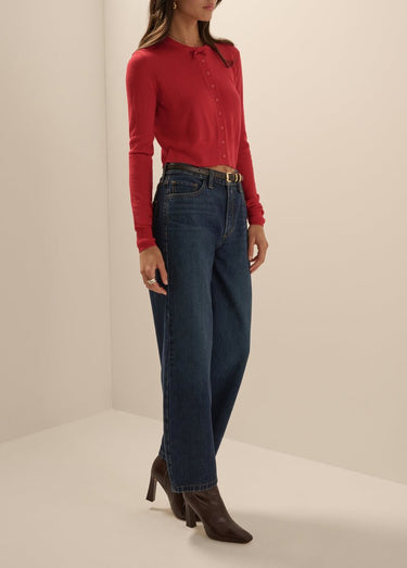 Favorite Daughter The Curtsey Cardigan in Crimson