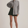 Favorite Daughter The Ex Boyfriend Shirt in Dark Charcoal Stripe