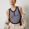 Favorite Daughter The Foundation Tank in Navy White Stripe