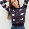 Favorite Daughter The Henry Sweater in Navy Argyle