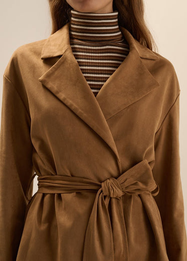 Favorite Daughter The Marina Wrap Coat in Camel